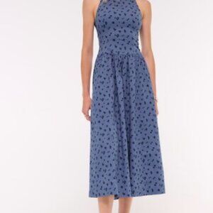 A&F High-Neck Drop-Waist Midi Dress - Small - NWT